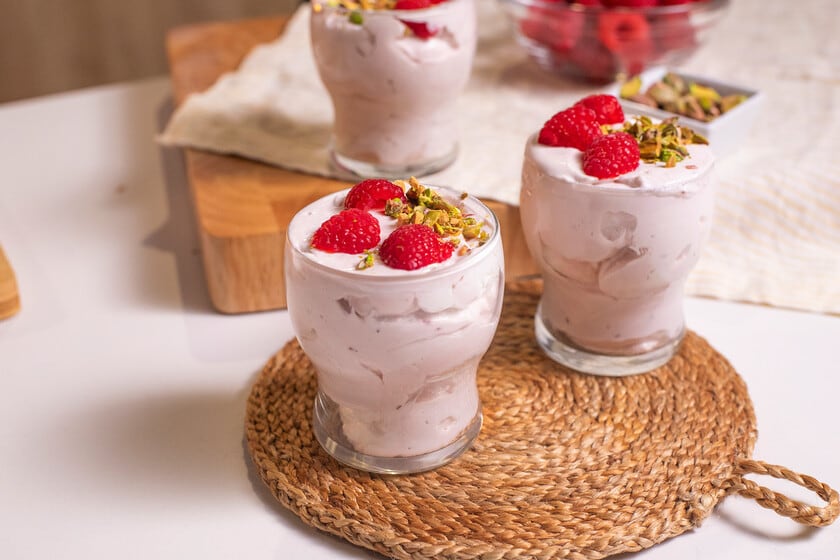 Mousse de frambuesas sin huevo: una opción de autor con dos horas de frío y textura envolvente