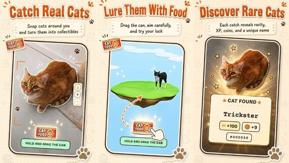 CatchCat lleva la colección de gatos callejeros al teléfono